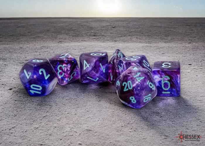 Nebula Mega-hedral Nocturnal/turquoise Luminary  7-Die Set