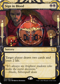 Sign in Blood (STA-032) - Strixhaven Mystical Archive: (Showcase) (Borderless)
