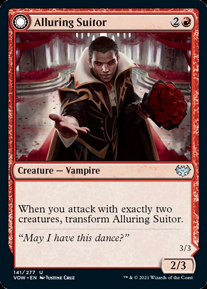 Alluring Suitor // Deadly Dancer (VOW-141) - Innistrad: Crimson Vow: (Double Faced Transform) Foil