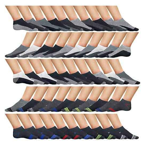 10-Pairs: Men's Active Low-Cut Ankle Socks