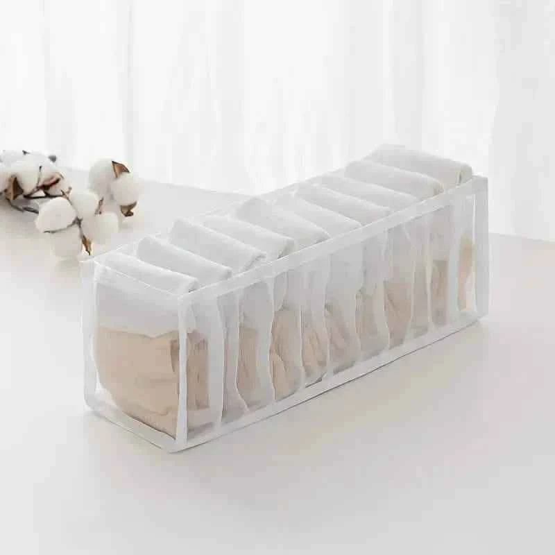 11 Grid Sock Underwear Storage Box Mesh Closet Organizer