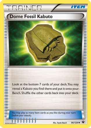 Dome Fossil Kabuto 096/124 - XY  Fates Collide Reverse Holofoil