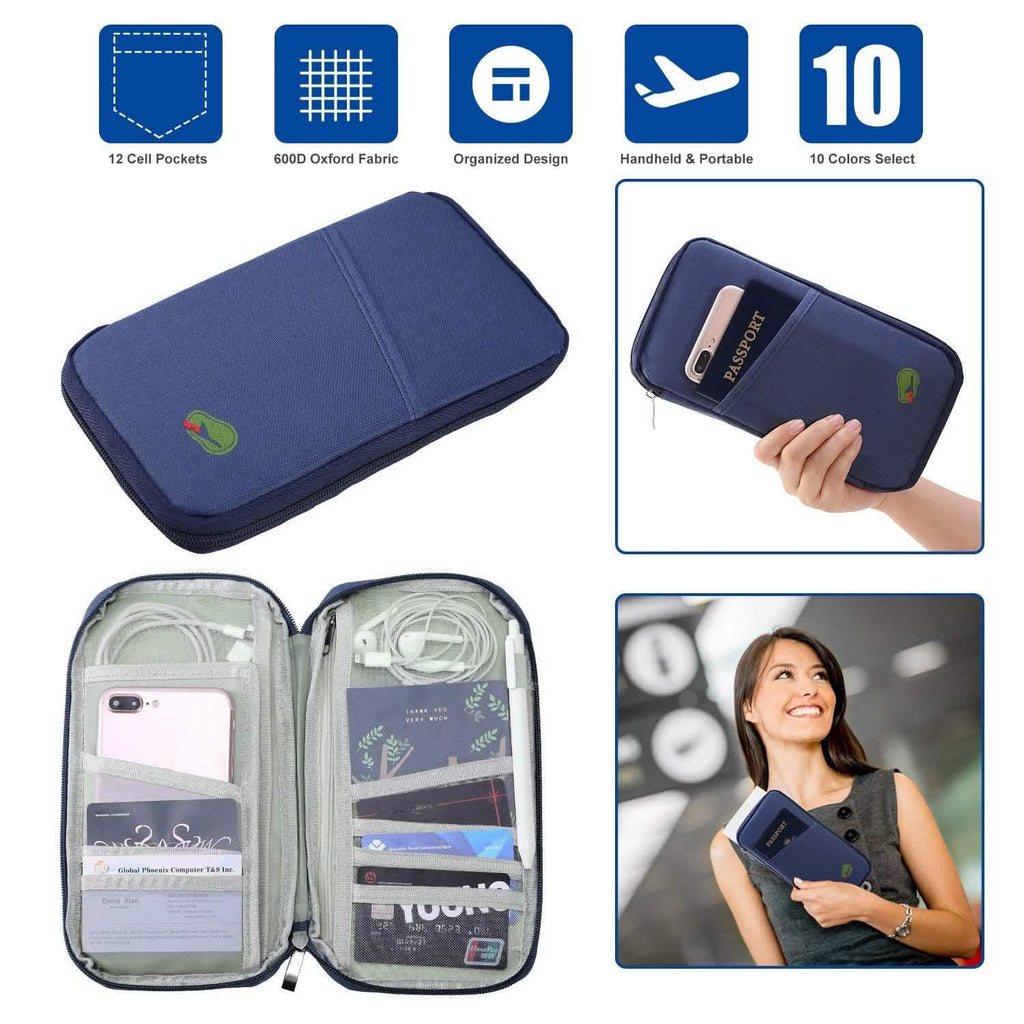 12 Pocket Travel Passport Wallet