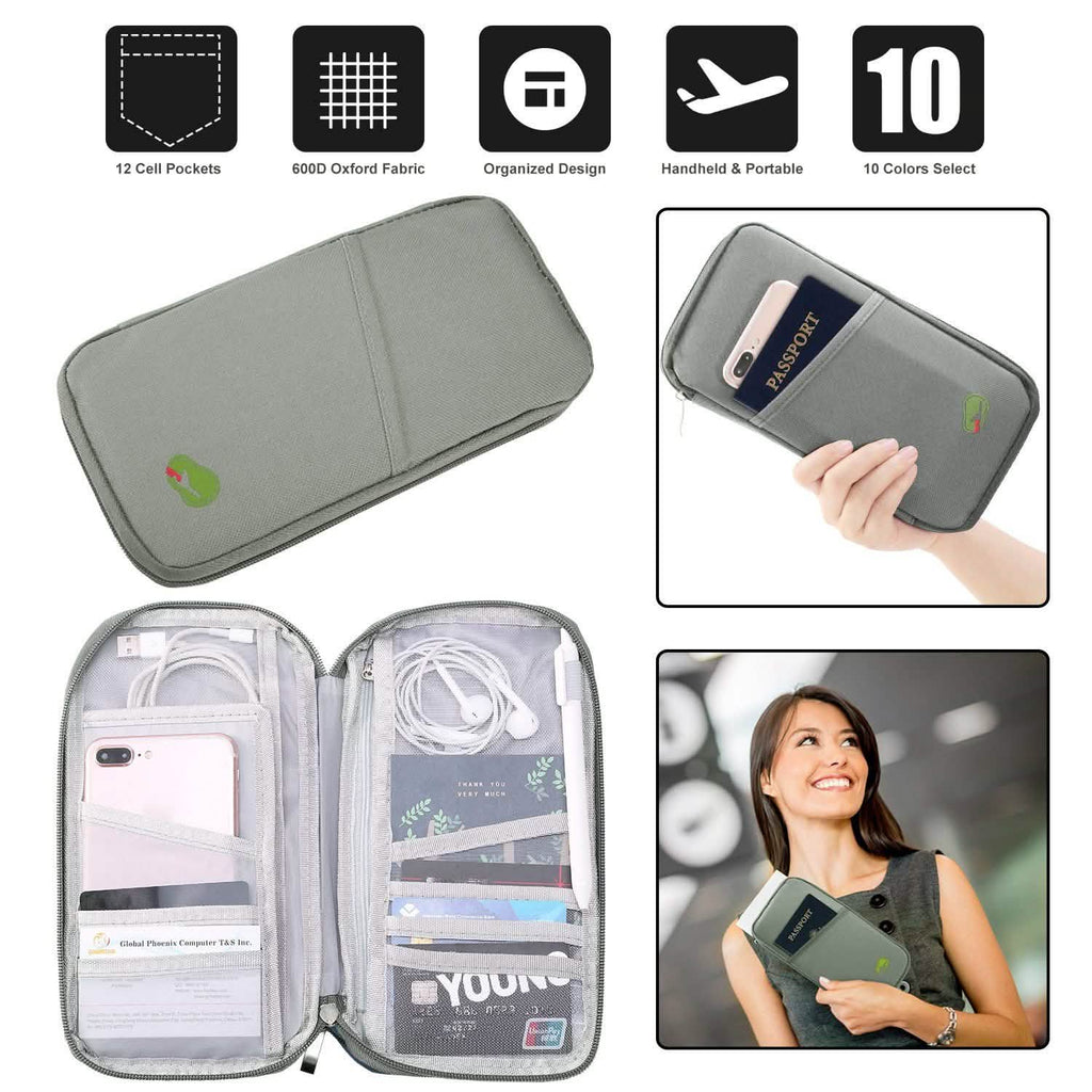 12 Pocket Travel Passport Wallet