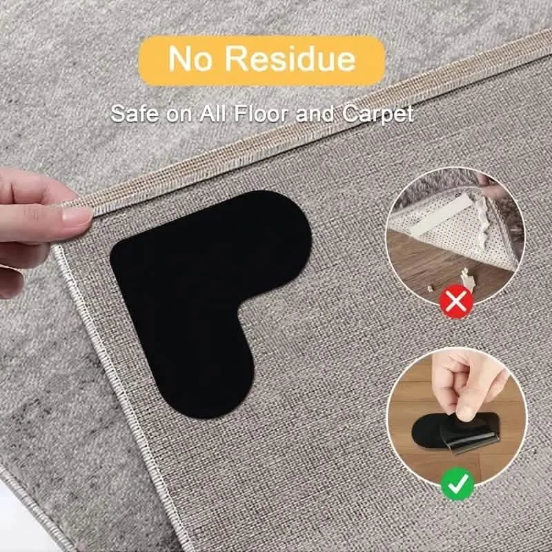 12-Pieces: Double Sided Non-Slip Rug Pads Rug Tape Stickers