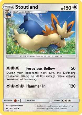 Stoutland 105/149 - SM Base Set
