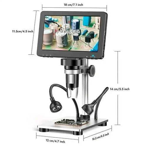12MP Ultra-Precise Focusing Soldering Microscope