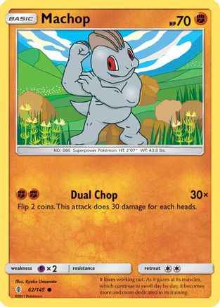 Machop 062/145 - SM  Guardians Rising Reverse Holofoil