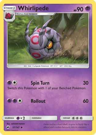 Whirlipede 057/147 - SM  Burning Shadows