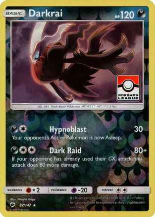 Darkrai (Pokemon League) 087/147 - League & Championship Cards Reverse Holofoil