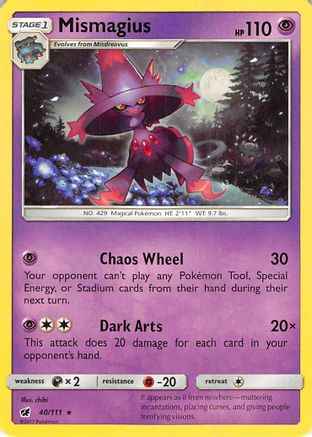 Mismagius 040/111 - SM  Crimson Invasion Reverse Holofoil