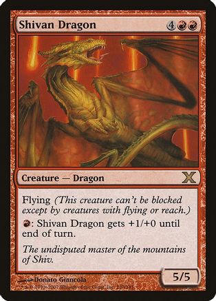 Shivan Dragon (10E-230) - 10th Edition
