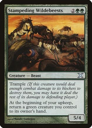Stampeding Wildebeests (10E-300) - 10th Edition Foil