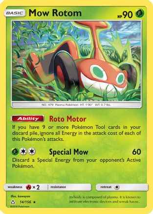 Mow Rotom 014/156 - SM  Ultra Prism Reverse Holofoil