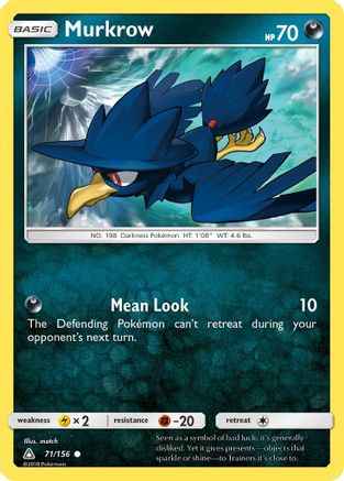 Murkrow 071/156 - SM  Ultra Prism Reverse Holofoil