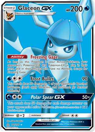 Glaceon GX (Full Art) 141/156 - SM  Ultra Prism Holofoil