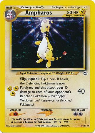 Ampharos 001/null - Neo Genesis Unlimited Holofoil