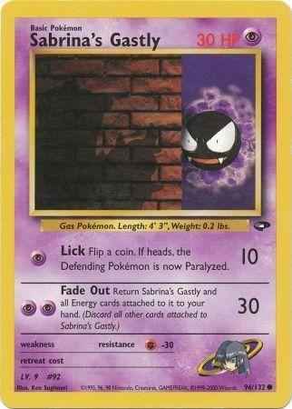 Sabrina's Gastly 096/132 - Gym Challenge Unlimited