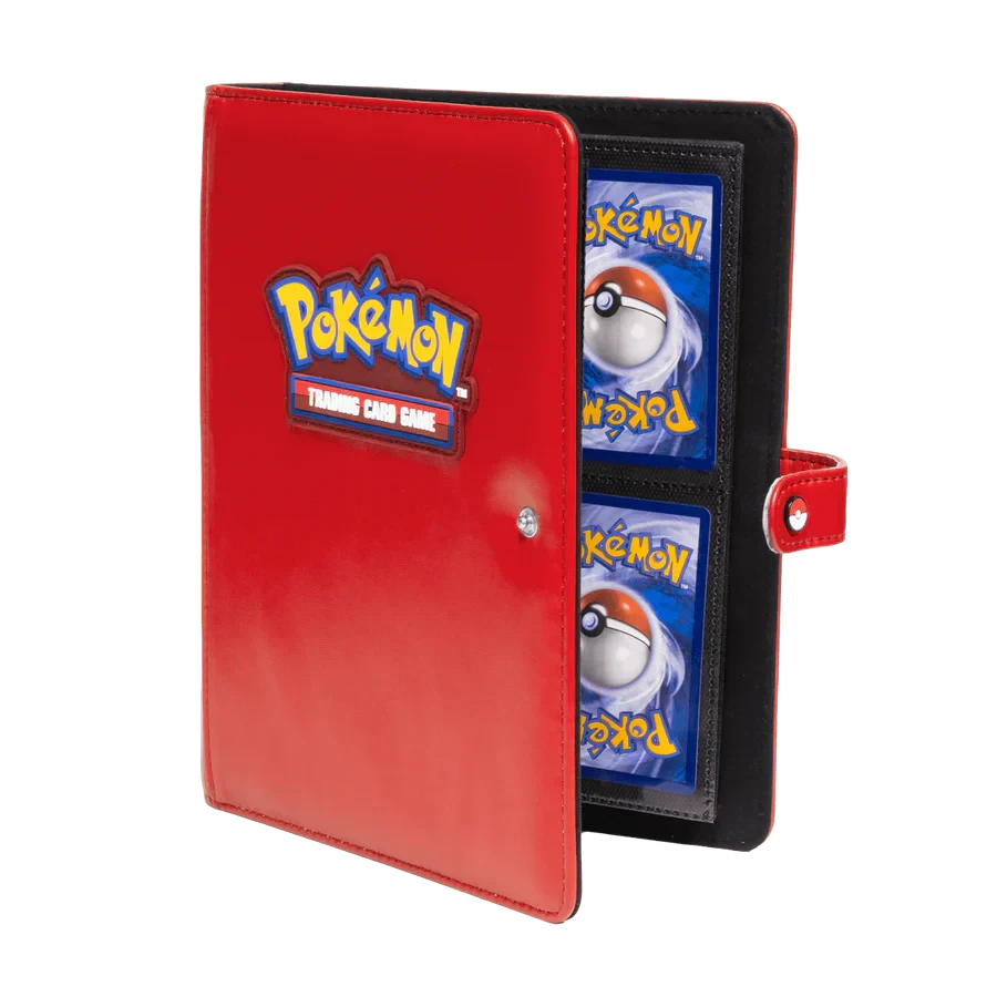 Premium Red 4-Pocket Snap Binder for Pokémon