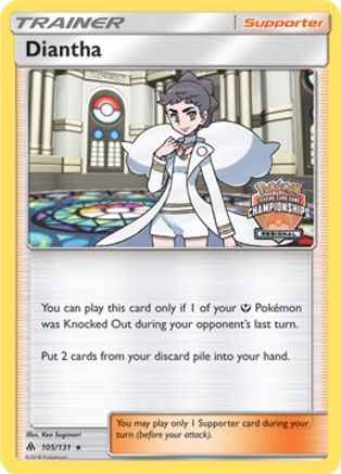 Diantha (Regional Championships) 105/131 - League & Championship Cards Reverse Holofoil