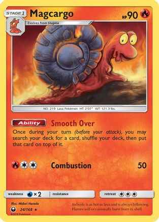 Magcargo 024/168 - SM  Celestial Storm Reverse Holofoil