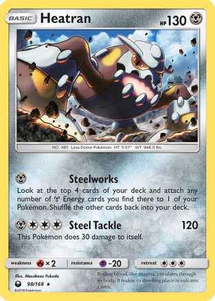 Heatran 098/168 - SM  Celestial Storm Holofoil