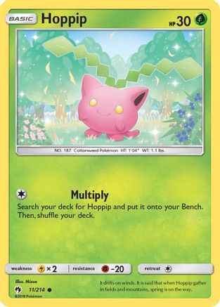 Hoppip 011/214 - SM  Lost Thunder Reverse Holofoil