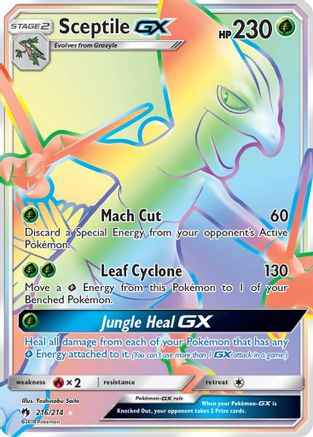 Sceptile GX (Secret) 216/214 - SM  Lost Thunder Holofoil