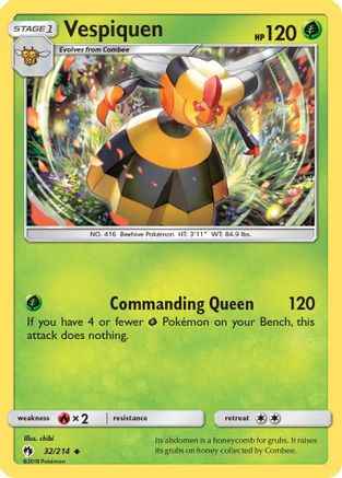 Vespiquen 032/214 - SM  Lost Thunder Reverse Holofoil
