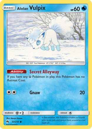 Alolan Vulpix 053/214 - SM  Lost Thunder