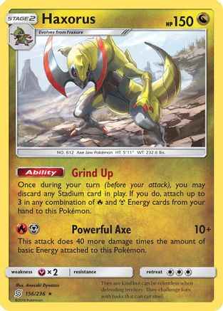 Haxorus 156/236 - SM  Unified Minds Reverse Holofoil