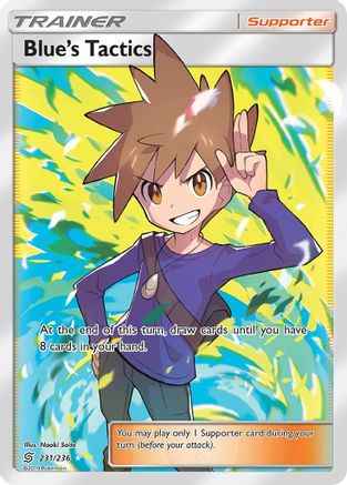 Blue's Tactics (Full Art) 231/236 - SM  Unified Minds Holofoil