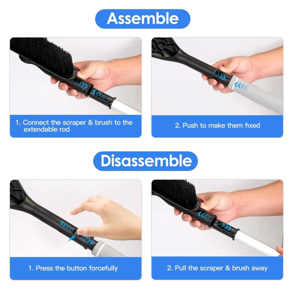 2-in-1 Automobile Snow Shovel Frost Removal with 360¬∞ Pivoting Brush Head