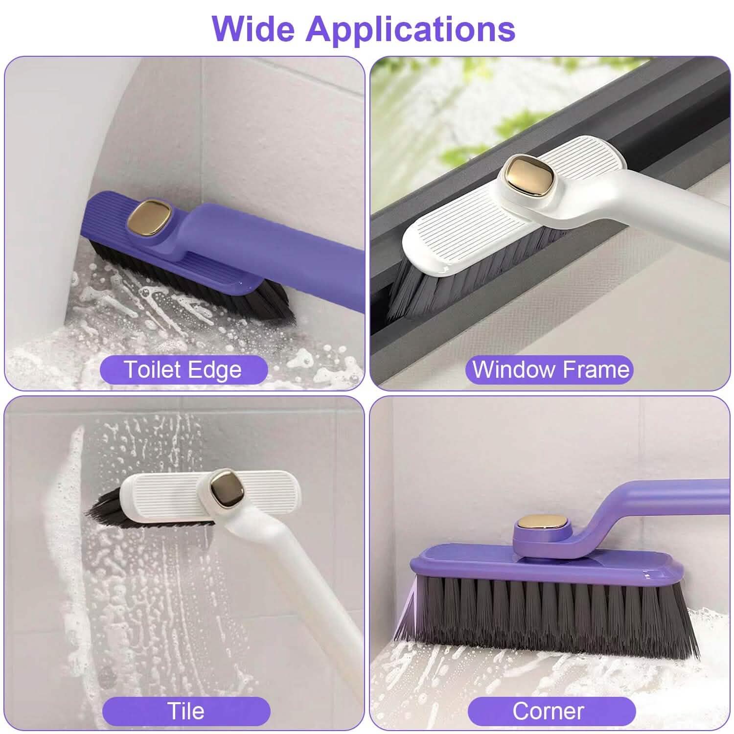 2-Pack: Crevice Cleaning Brush Stiff Bristle Brush Gap Cleaner