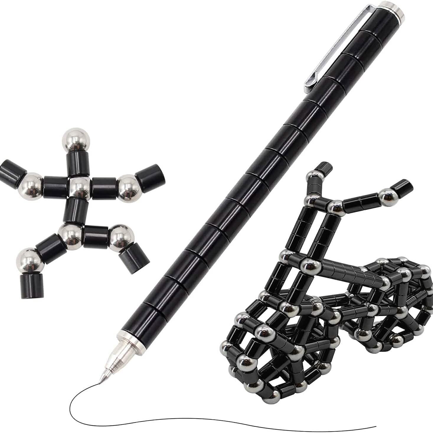 2-Pack: Decompression Magnet Metal Pen