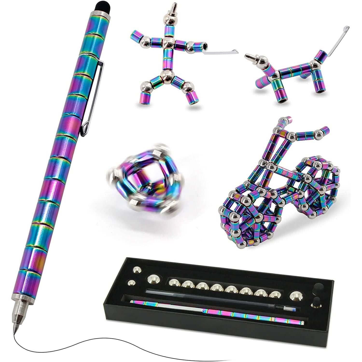 2-Pack: Decompression Magnet Metal Pen