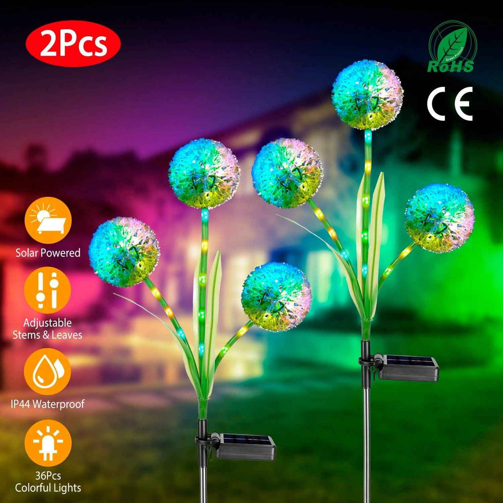 2-Piece: 36 LED Dandelion Solar Lights