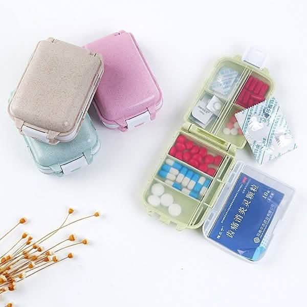 2-Piece: Portable Plastic Pill Box