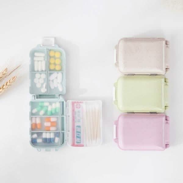 2-Piece: Portable Plastic Pill Box