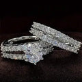 2-Piece Set: Gold Inlays with Zirconia Rings