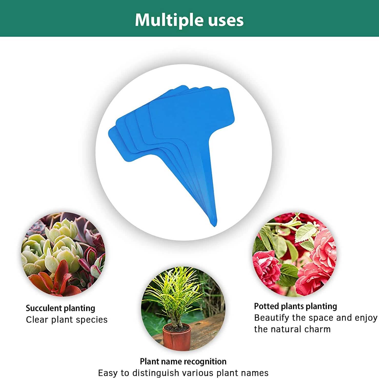 200-Piece: Plastic Plant T-Type Tags Nursery Garden Labels