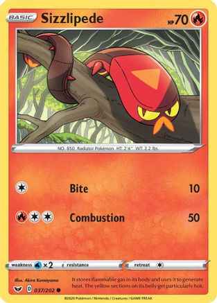 Sizzlipede () 037/202 - SWSH01 Sword & Shield Base Set