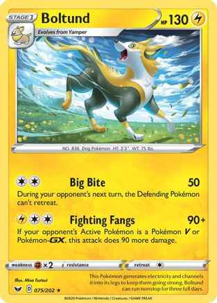 Boltund () 075/202 - SWSH01 Sword & Shield Base Set Holofoil