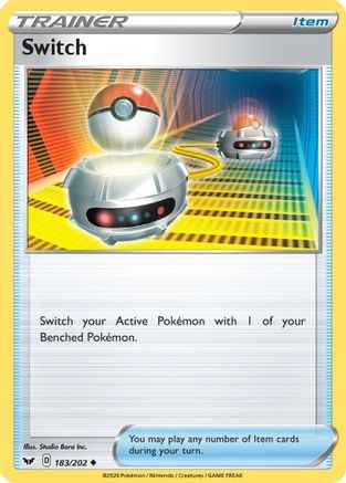 Switch 183/202 - SWSH01 Sword & Shield Base Set Reverse Holofoil
