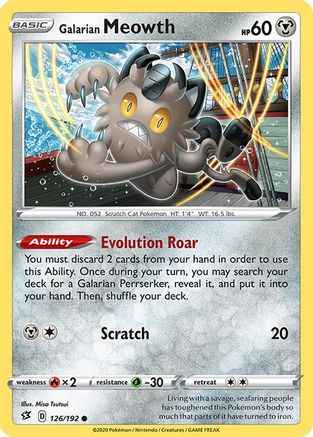 Galarian Meowth 126/192 - SWSH02 Rebel Clash