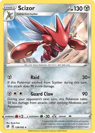 Scizor 128/192 - SWSH02 Rebel Clash Reverse Holofoil