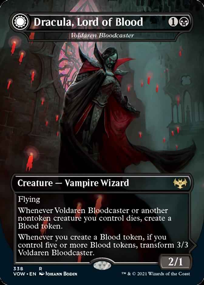 Voldaren Bloodcaster // Bloodbat Summoner (VOW-338) - Innistrad: Crimson Vow: (Double Faced Transform) (Borderless)