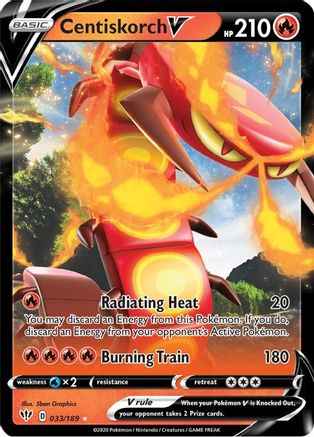 Centiskorch V 033/189 - SWSH03 Darkness Ablaze Holofoil