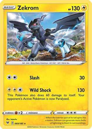 Zekrom 060/185 - SWSH04 Vivid Voltage Reverse Holofoil