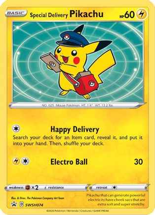 Special Delivery Pikachu SWSH074/307 - SWSH Sword & Shield Promo Cards Holofoil